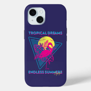 Coque Case-Mate iPhone Coucher de soleil Rétro Flamant Synthwave Vibes