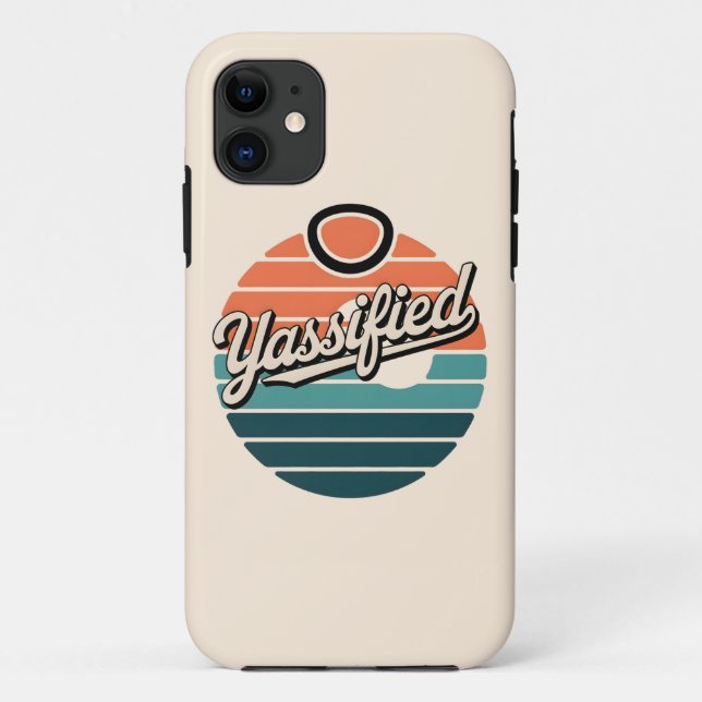Coques Case-Mate iPhone Coucher de soleil rétro yassifié (Dos)