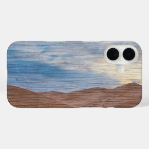 Coque Pour iPhone 16 Coucher de soleil sur dunes de sable sur photo gra