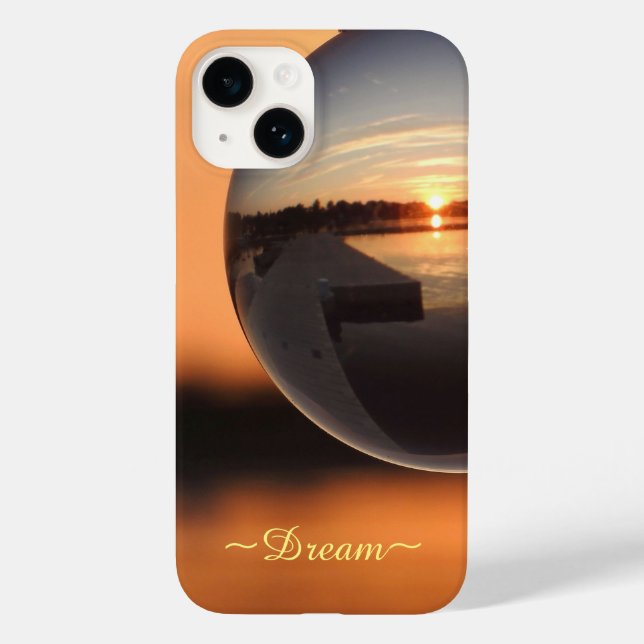 Coques Case-Mate iPhone Coucher De Soleil Sur La Boule De Cristal D'Eau -  (Verso)