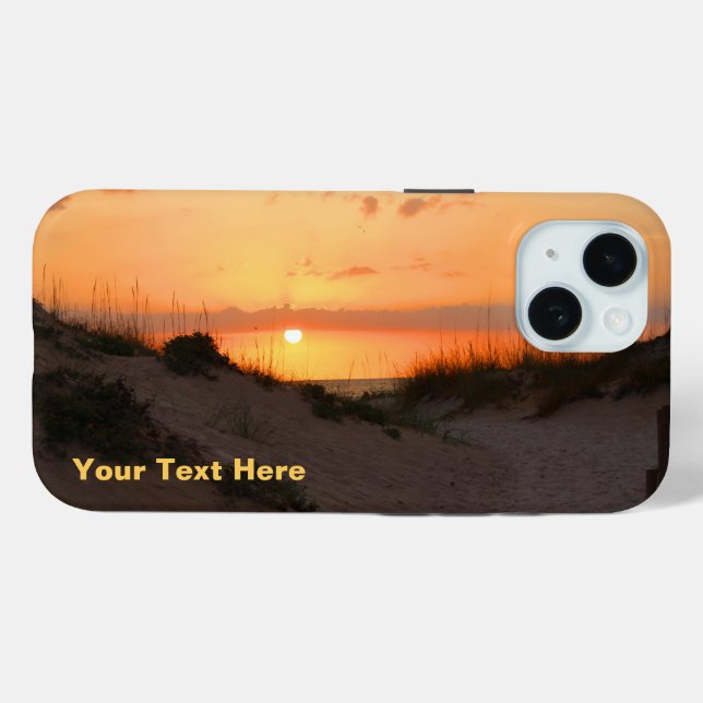Coques Case-Mate iPhone Coucher de soleil sur la plage de Floride (Verso (horizontal))