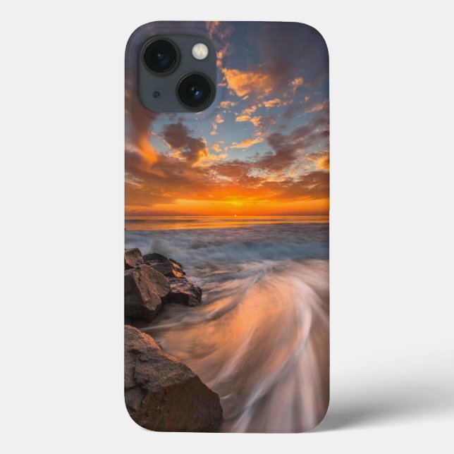 Coques Case-Mate iPhone Coucher de soleil sur la plage de Tamarach (Verso)