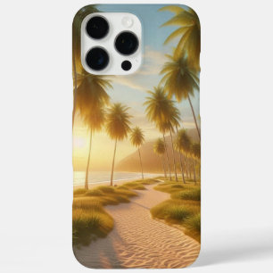 Coque iPhone 16 Pro Max coucher de soleil sur la plage des Caraïbes/tropic