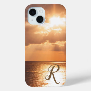 Coque Case-Mate iPhone Coucher de soleil sur le golfe du Mexique Monogram