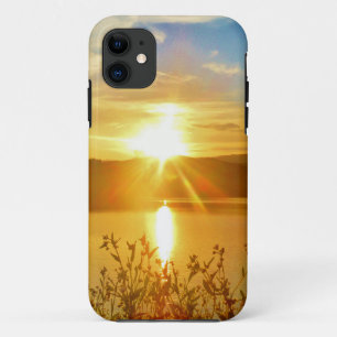 Coque iPhone 11 Coucher de soleil sur le lac Arrowhead