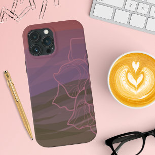 Case-Mate iPhone Case Coucher de soleil sur les montagnes à fleurs