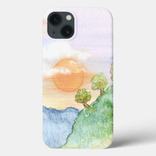 Case-Mate iPhone Case Coucher de soleil sur les montagnes et les arbres