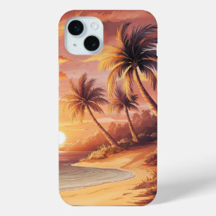 Coque Case-Mate iPhone Coucher de soleil sur une île tropicale