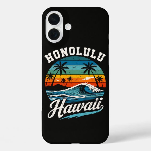Coques Case-Mate iPhone Coucher de soleil surf Honolulu Hawaï (Verso)