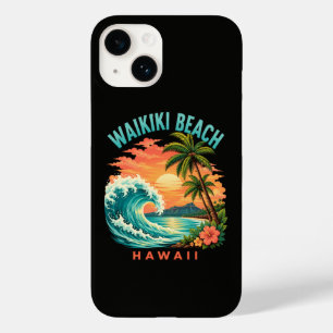 Coque Case-Mate iPhone Coucher de soleil tropical à Waikiki Beach Hawaï
