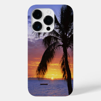 Coque Case-Mate iPhone Coucher de soleil tropical avec palmier,