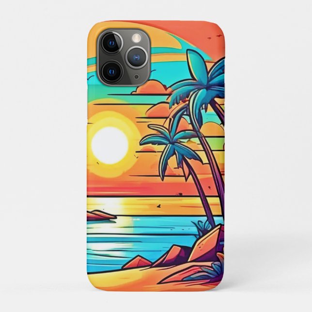 Coques Case-Mate iPhone Coucher de soleil tropical : Côte Vive (Dos)
