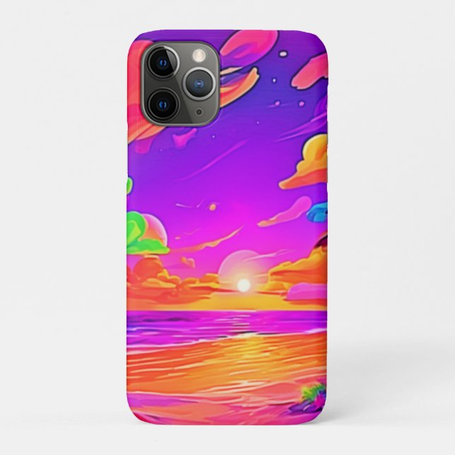 Coques Case-Mate iPhone Coucher de soleil tropical vif (Dos)