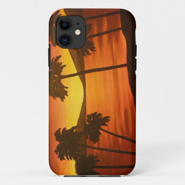 Coques Case-Mate iPhone Coucher de soleil tropicale des palmiers (Dos)