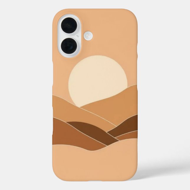 Coques Case-Mate iPhone Coucher du désert géométrique : une étude simplist (Verso)