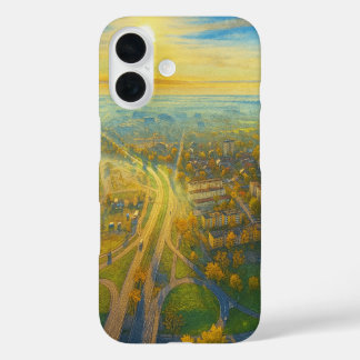 Coque Pour iPhone 16 Coucher du soleil de la ville