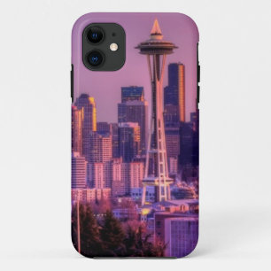Case-Mate iPhone Case Coucher du soleil derrière l'horizon de Seattle d
