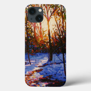 iPhone 13 Coque Coucher du soleil sur la neige 2010