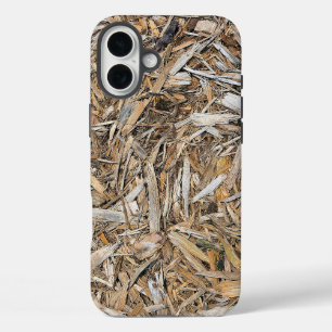 Coque Pour iPhone 16 Plus Couches de croustilles en bois Patiné