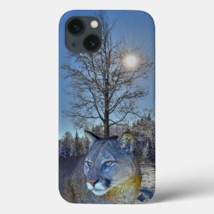 Coque Case-Mate iPhone Cougar Mountain Lion & Winter Tree