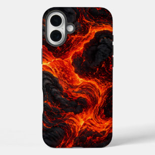 Coque Pour iPhone 16 Plus Coulée de lave en fusion motif abstrait