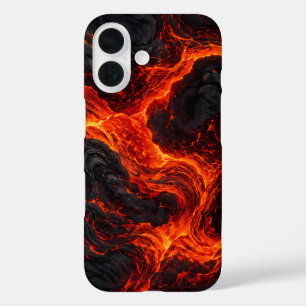 Coque Pour iPhone 16 Coulée de lave en fusion Motif abstrait