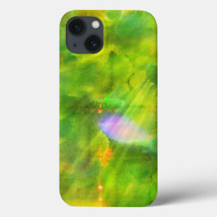 Coques Pour iPhone couleur bleu arrière - plan vert, jaune