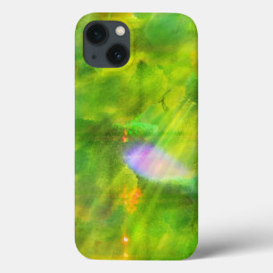 Coques Pour iPhone couleur bleu arrière - plan vert, jaune
