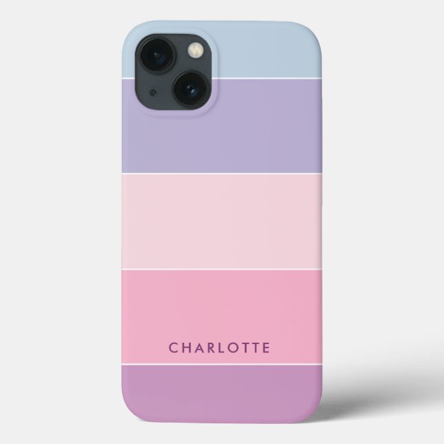 Coques Case-Mate iPhone Couleur Bloc Pastel Couleurs Bandes (Verso)