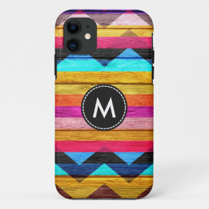 Coque Case-Mate Pour iPhone Couleur Chevron Stripes Bois Vintage #6
