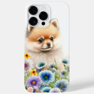 COQUE Case-Mate iPhone COULEUR D'EAU ADORABLE CHIEN POMERANIEN ROUGE