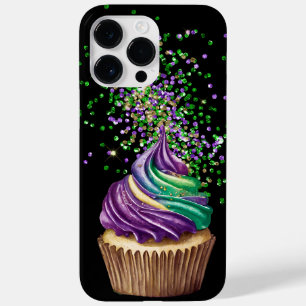 COQUE Case-Mate iPhone COULEUR D'EAU PURPLE ET VERTE MARDI GRAS CUPCAKE