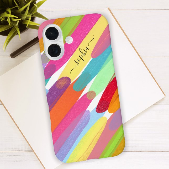 Coques Case-Mate iPhone Couleur Diagonale, Nom, Peinture Abstraite (Créateur téléchargé)