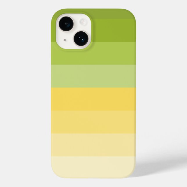 Coques Case-Mate iPhone couleur du bloc de dégradé de citron vert (Verso)