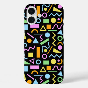 Coque Pour iPhone 16 Plus Couleur du Motif de forme de style des années 80 s