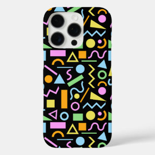 Coque iPhone 16 Pro Couleur du Motif de forme de style des années 80 s