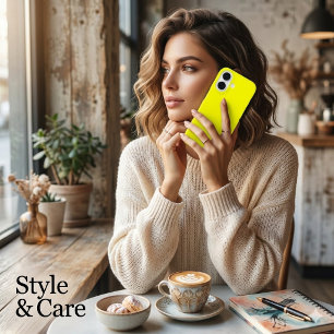 Coque Pour iPhone 16 Couleur jaune uni