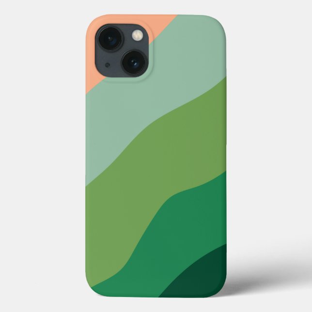 Coques Case-Mate iPhone Couleur Melon Formes Personnalisées Vertes (Verso)