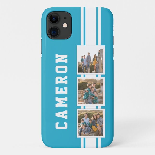 Coques Case-Mate iPhone Couleur modifiable Varsity White Stripes Photo (Dos)