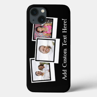 iPhone 13 Case Couleur personnalisée des images instantanées 3 ph