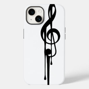 Coque Pour iPhone 14 Couleur personnalisée MELTPOINT WHITE Black G-Clef