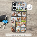 Coque Pour iPhone 16 Couleur personnalisée moderne 11 Collage photo<br><div class="desc">Créez votre propre boîtier de téléphone portable photo collage avec ce modèle facile à utiliser pour 11 images dans une variété de formes et de tailles contre un arrière - plan gris foncé modifiable. MODIFICATIONS : Vous pouvez modifier la couleur arrière - plan ou sélectionner un arrière - plan graphique...</div>