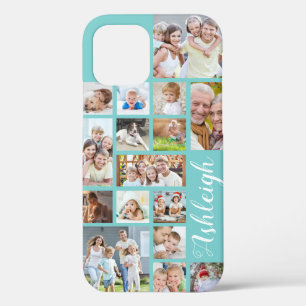 Case-Mate iPhone Case Couleur personnalisée moderne 16 Photo Collage Aqu