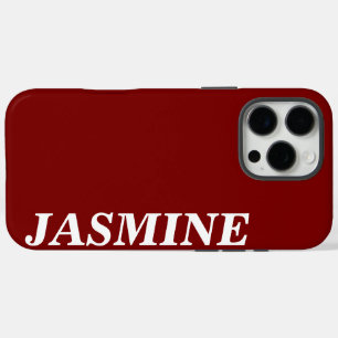 COQUE iPhone 16 PRO MAX COULEUR ROUGE GAI UNIS NOM PERSONNALISÉ MODERNE CH