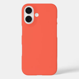 Coque Pour iPhone 16 Couleur rouge-orange solide - 2025 Trending Shade