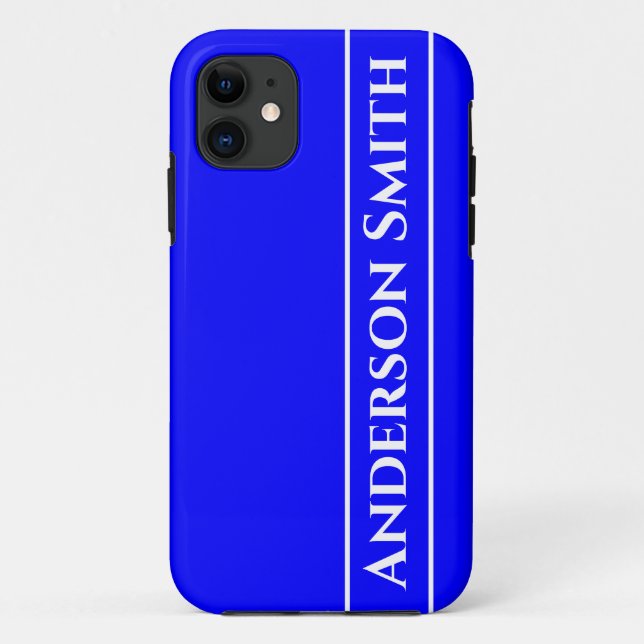 Coques Case-Mate iPhone Couleur solide bleu néon (Dos)