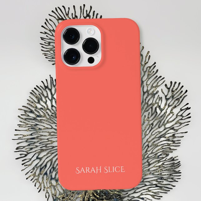 Coques Case-Mate iPhone Couleur solide corail personnalisée (Créateur téléchargé)