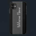 Case-Mate iPhone Case Couleur solide Moderne Noir de base Monogramme<br><div class="desc">Custom Template Customized designs. Personalize with your own name,  a great gift for anyone including yourself.</div>