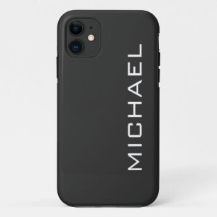 Case-Mate iPhone Case Couleur solide noire de suie Nom minimal