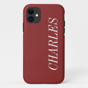 Case-Mate iPhone Case Couleur solide rôtie châtaigne   Nom minimal